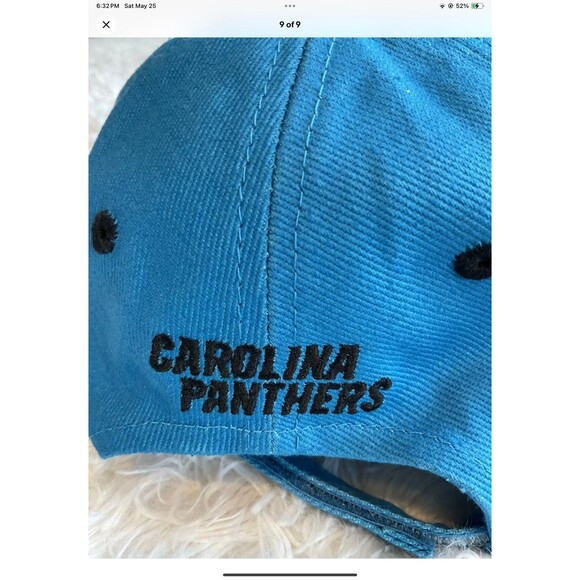 Carolina Panthers NFL Team Apparel Ball Cap with Logo One Size Fits Most NEW - Picture 9 of 9